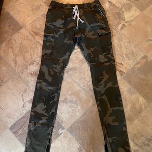 Pacsun Camouflage Joggers Ankle Zip Size Small